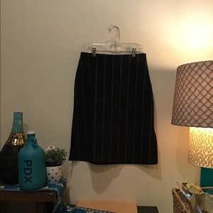 Pinstripe Pencil Skirt